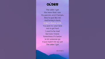 Sasha Alex Sloan - Older (Lyrics) #song #lyrics #older