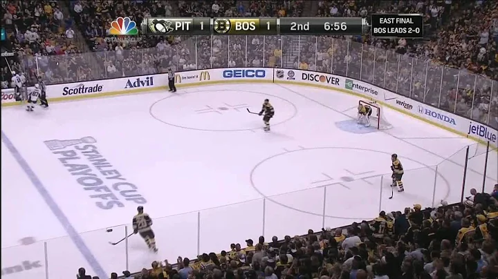 Gregory Campbell hard core after slapshot to leg ....