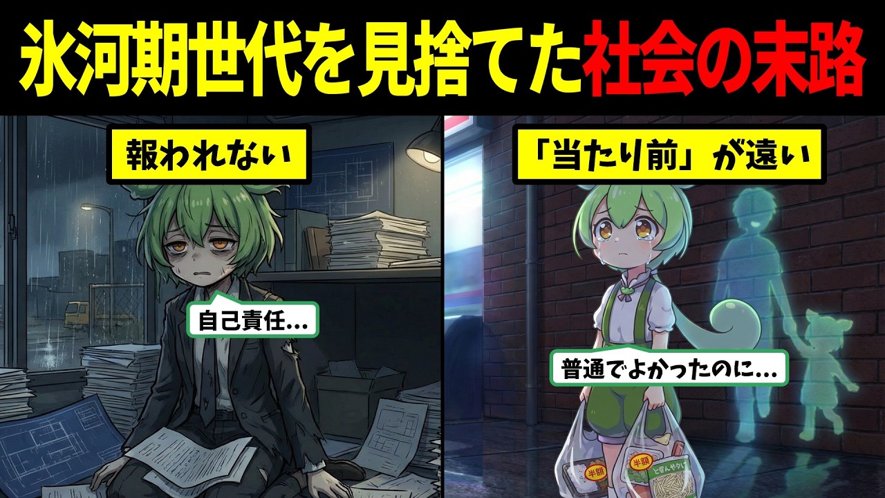 【静かな崩壊】氷河期世代を見捨てた社会の末路【ずんだもん＆ゆっくり解説】