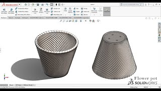 Flower pot design solidwork | Solidwork Tutorial Flowerpot | Solidworks flower pot | solidworks 2024