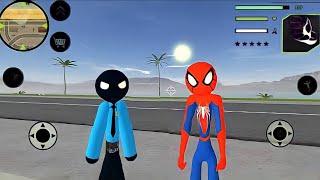 Süper Kahraman Polis Çöp Adam Vs The Amazing Spider-StickMan Hook Far From House - Android Gameplay screenshot 2