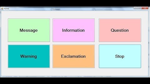 How to Create MessageBox  in Visual Basic.Net For Absolute Beginners - Tutorial  2