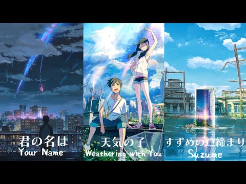 Relaxing Anime Piano OST Playlist for Studying and Work ft. RADWIMPS & Makoto Shinkai 🌈