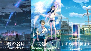 Relaxing Anime Piano OST Playlist for Studying and Work ft. RADWIMPS \u0026 Makoto Shinkai 🌈