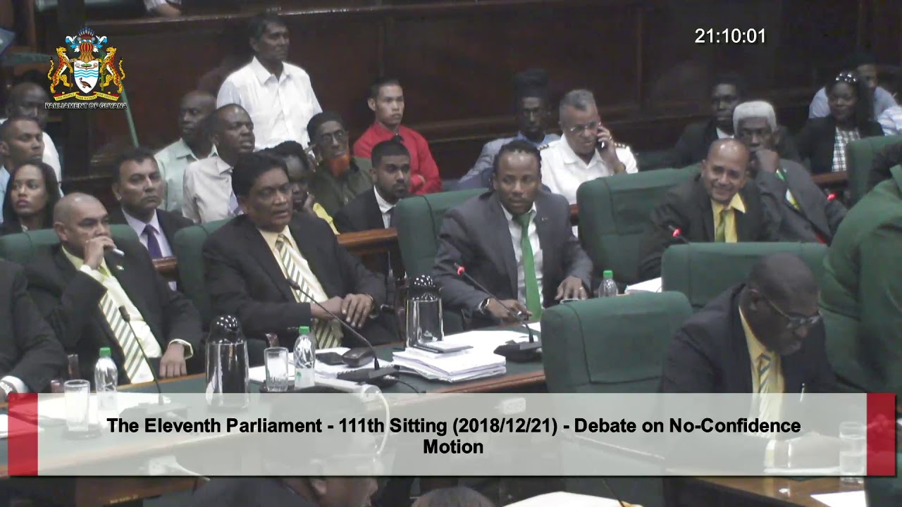 No-Confidence Motion (111th Sitting - Parliament of Guyana)