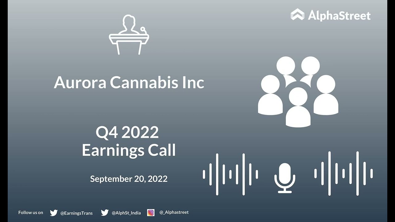 Aurora Cannabis Inc Q4 2022 Earnings Call