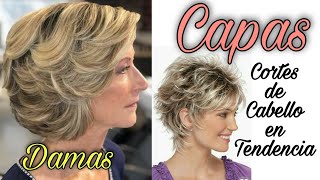 💇‍♀️ Los mejores Cortes de Cabello en CAPAS del 2022 para SEÑORAS de +55 -65 -70 años