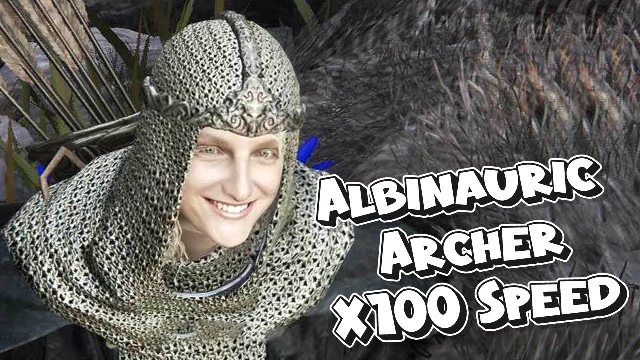 Hyperspeed Albinauric Wolfback Archer - Arrows Pack a Powerful - Elden Ring Shadow of The Erdtree