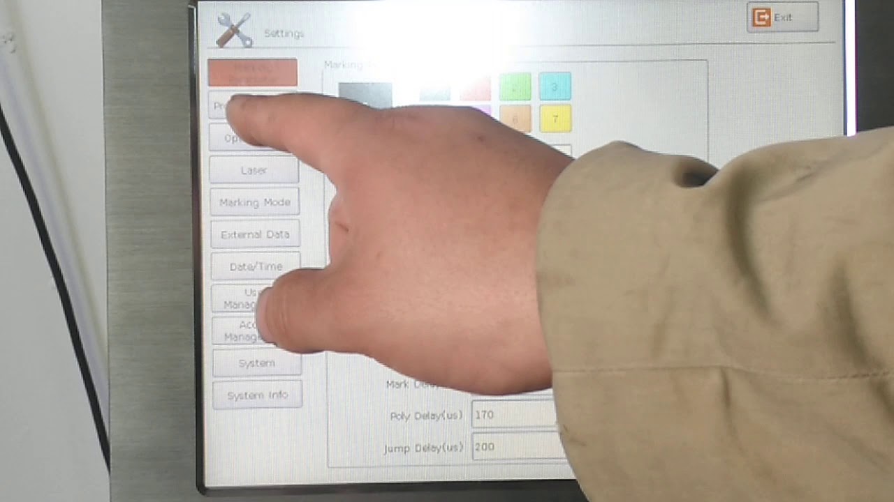 CO2 laser printer-Setting Printing Parameters