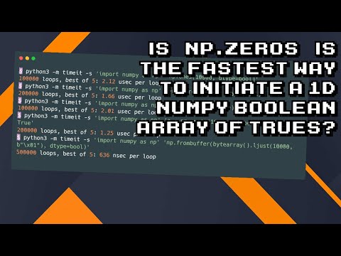 Is np.zeros() the quickest method to create a 1D numpy boolean array of Trues?