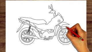 Como desenhar um moto FACIL passo a passo para crianças e iniciantes 2 