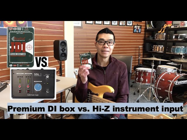 Recording bass direct: Premium DI box vs. Hi-Z instrument input on an audio interface class=