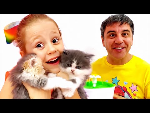 ناستيا ومجموعة من القصص المضحكة عن قططها الصغيرة مجموعة مقاطع فيديو للأطفال 