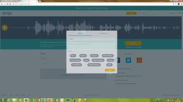 Creating a soundfile on Clyp.it