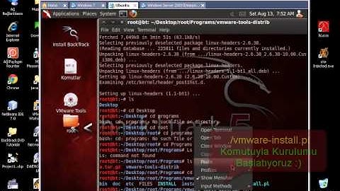 Backtrack 5 tutorial Wmwaretools 1/1
