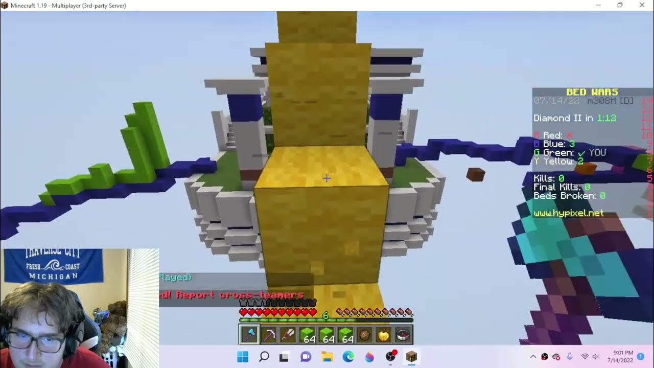 THE FIREBALL STRATEGY (Minecraft Lucky Block Bedwars Hypixel) YouTube