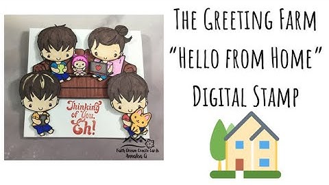 Greeting Farm Digital stamp "Hello from Home"