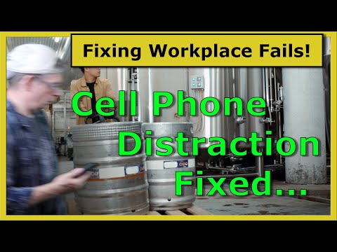 Unsafe workplace cell phone use FIXED! // Video toolbox talk