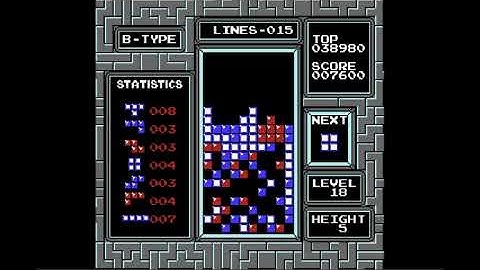 NES Tetris B-Type clearing 18-5