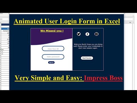 How to Create 3D Animated User Login Form in Excel (Easy tutorial) | Creative Design to Impress Boss
