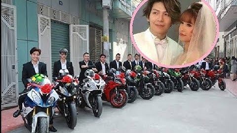 Lễ rước dâu bằng dàn xe môtô của Khởi My và Kelvin Khánh [tin tức trong ngày]
