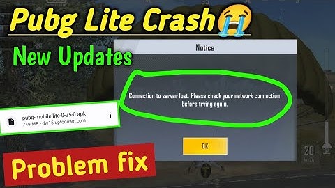 pubg lite crash problem fix ! connection to server lost please check your network