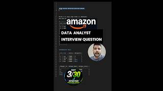 Amazon Data Analyst Interview Question #shorts #amazon #dataanalyst