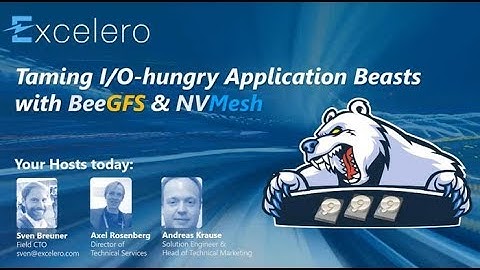 Taming IO hungry application beasts with BeeGFS & NVMesh 1