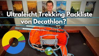 Ultraleicht Trekking Packliste von Decathlon? Ausrüstung im Test