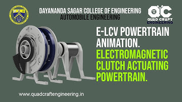 e-LCV Powertrain Animation | Electromagnetic clutch actuating powertrain | DSMP | DSCE | QCE.
