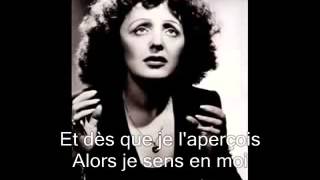Edith Piaf  La vie en rose with lyrics Resimi