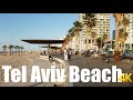 Tel Aviv Promenade, Israel walking tour 4k 60fps