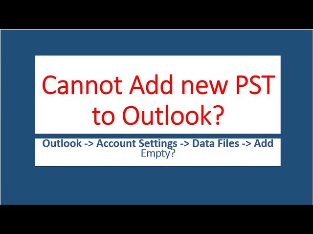 are outlook account settings in the pst file are outlook account settings in the pst file