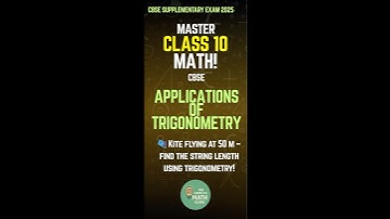 CBSE - CLASS 10 - #applicationsoftrigonometry #cbsesupplementaryexam2025 #englishmedium #mcqclass10