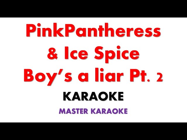 PinkPantheress   Ice Spice   Boy’s a liar Pt  2 | Karaoke Instrumental Lyrics No Vocal