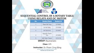 Celebrity SEQUENTIAL CONTROL OF A ROTARY TABLE  | Group Project ME2009 Profile