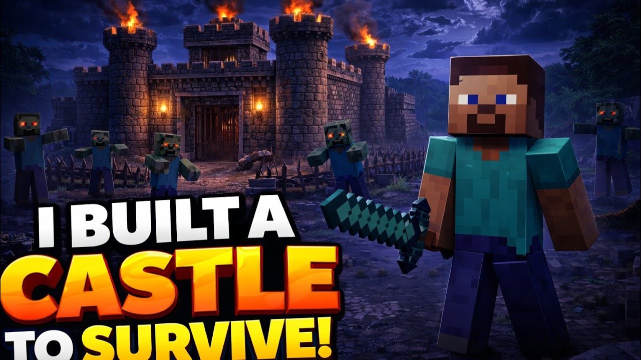 I BUILT A CASTLE FOR SURVIVAL "MINECRAFT" - YouTube