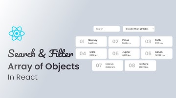 How To Search Filter Array of Objects in React JS