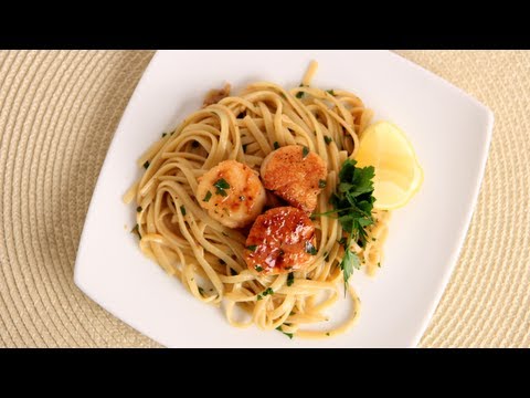 Scallop Scampi Over Linguine Recipe Laura Vitale Laura In The Kitchen Episode-11-08-2015