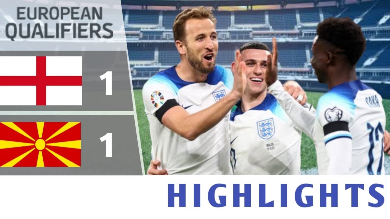 HIGHLIGHTS Macedonia vs England 1-1 Qualification UEFA EURO 2024