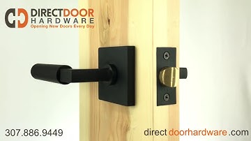 Emtek Hercules Lever with Square Rosette in Flat Black