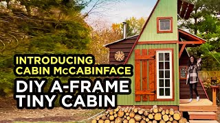 "Cabin McCabinface" - Offbeat Tiny A-Frame Cabin Built From Scratch