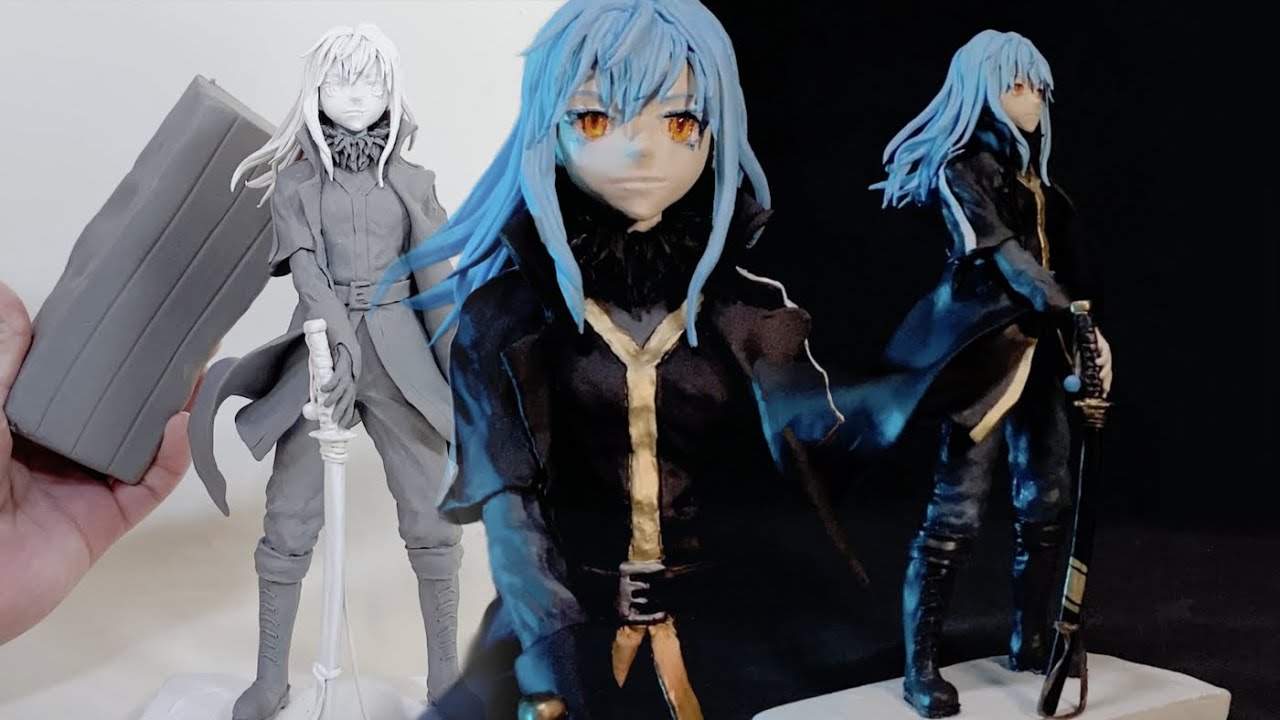 フィギュア制作 転生したら粘土だった魔王リムル テンペスト 転スラ Sculpting Demon Lord Rimuru Tempest Youtube