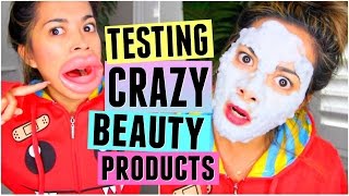 TESTING WEIRD \& CRAZY BEAUTY PRODUCTS!