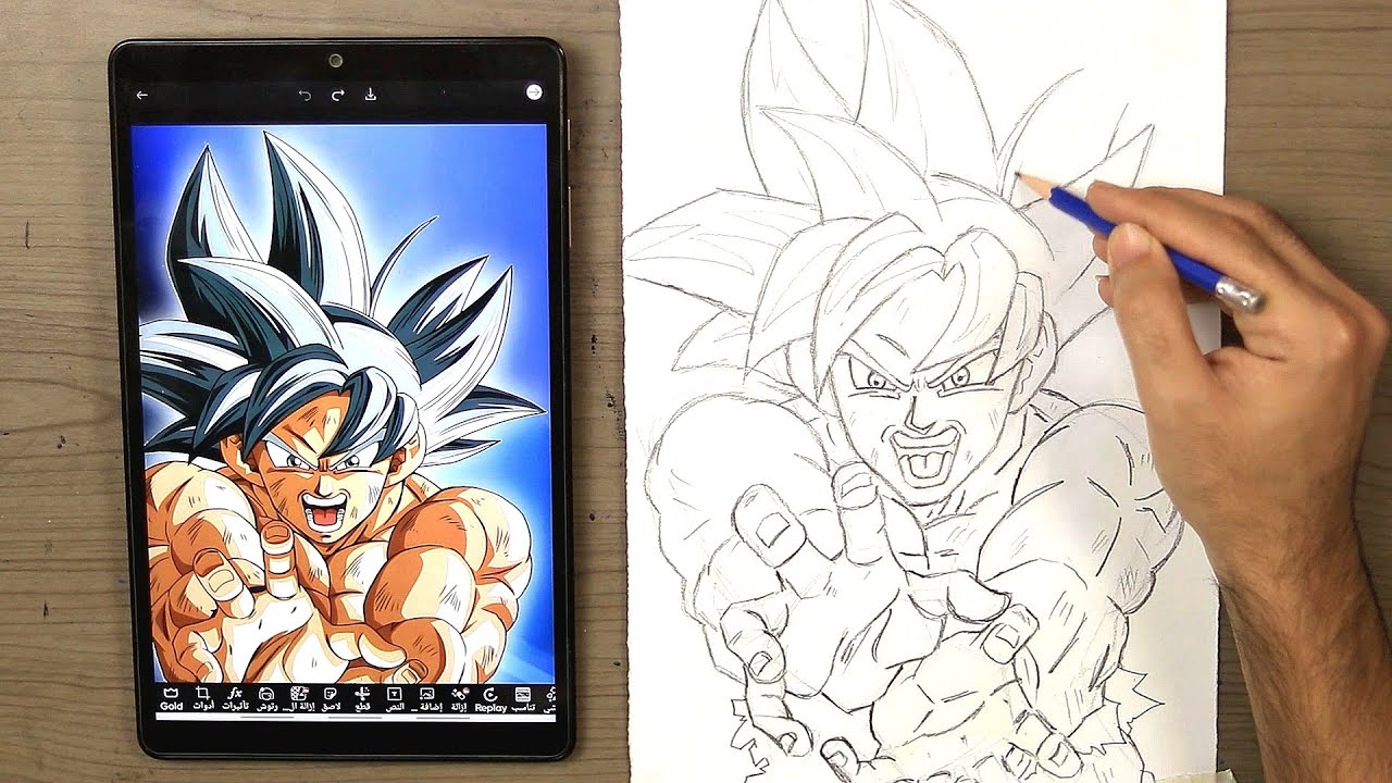 Step by Step Pencil Drawing Tutorial | Goku in Ultra Instinct - YouTube