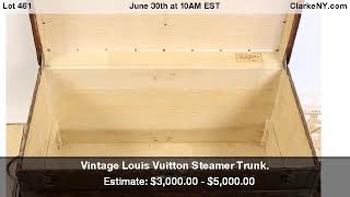 Vintage Louis Vuitton Steamer Trunk.