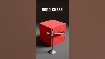 Satisfying Demolition Baseball Bat Through 8000 Cubes  #satisfying #animation #blender3d #3dart