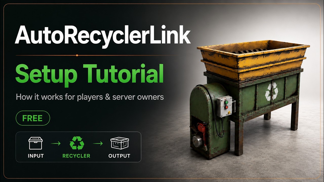 Components Recycle Rust Free Rust Recycler Plugin | AutoRecyclerLink Setup Tutorial - YouTube
