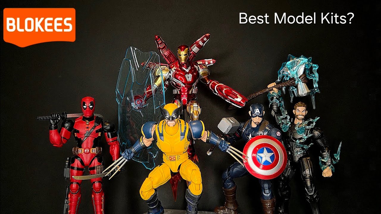 Taking A Look At The Blokees Marvel Model Kits - YouTube
