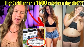 @HighCarbHannah blocks me!  + her 1500 cal meal plan & What i eat in a day!